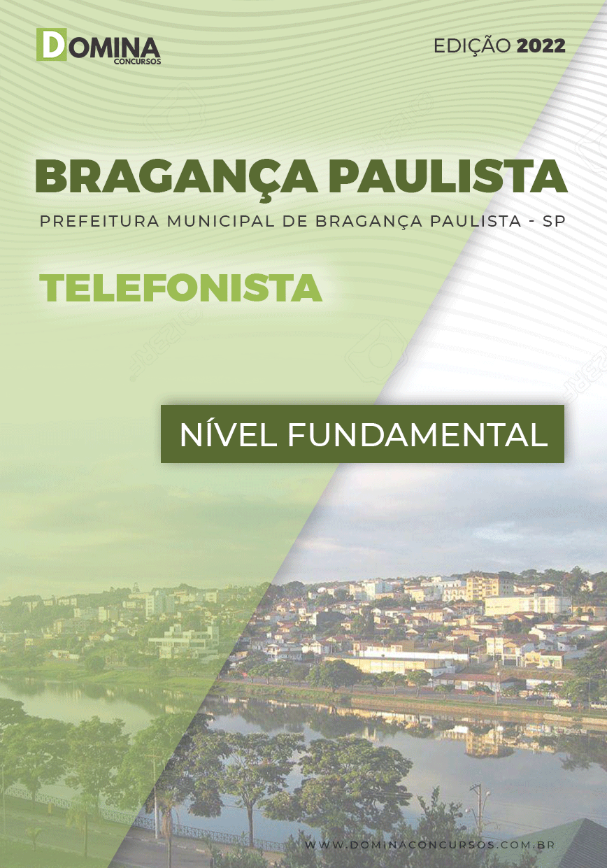 Apostila Digital Pref Bragança Paulista SP 2022 Telefonista