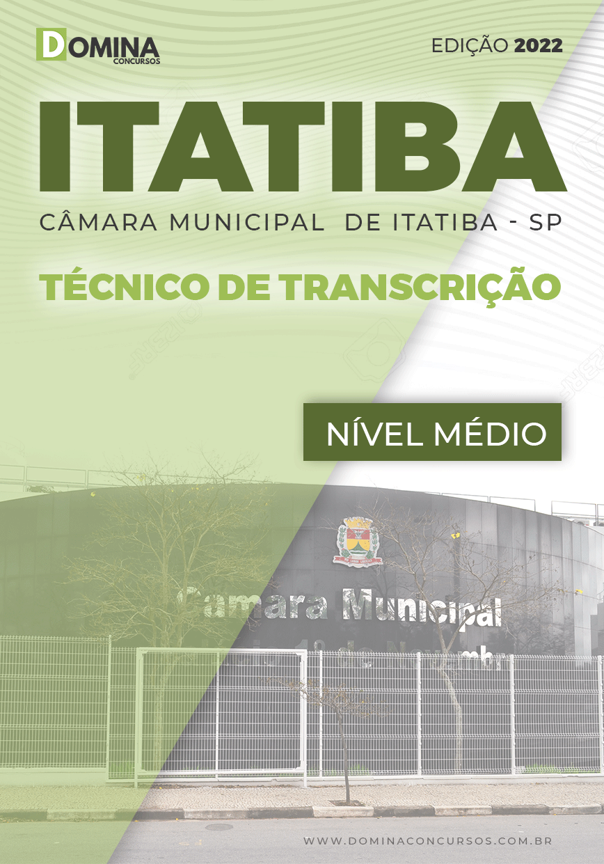 Apostila Câmara Itatiba SP 2022 Técnico de Transcrição