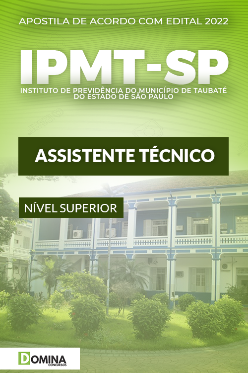 Apostila Digital IPMT Taubaté SP 2022 Assistente Técnico