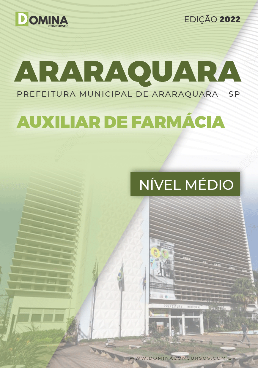 Apostila Digital Pref Araraquara SP 2022 Auxiliar Farmácia