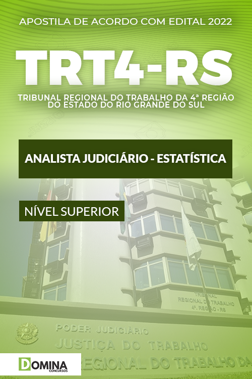 Apostila TRT 4ª RS 2022 Analista Judiciário Estatística