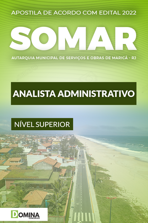 Apostila Digital SOMAR RJ 2022 Analista Administrativo