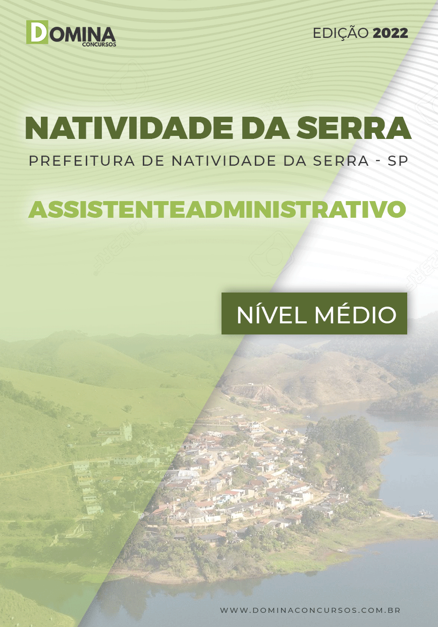 Apostila Pref Natividade Serra SP 2022 Assistente Administrativo
