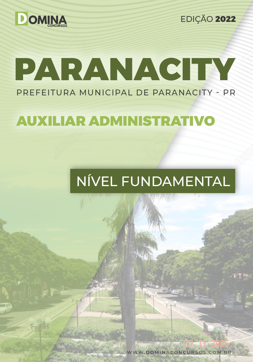 Apostila Pref Paranacity PR 2022 Auxiliar Administrativo