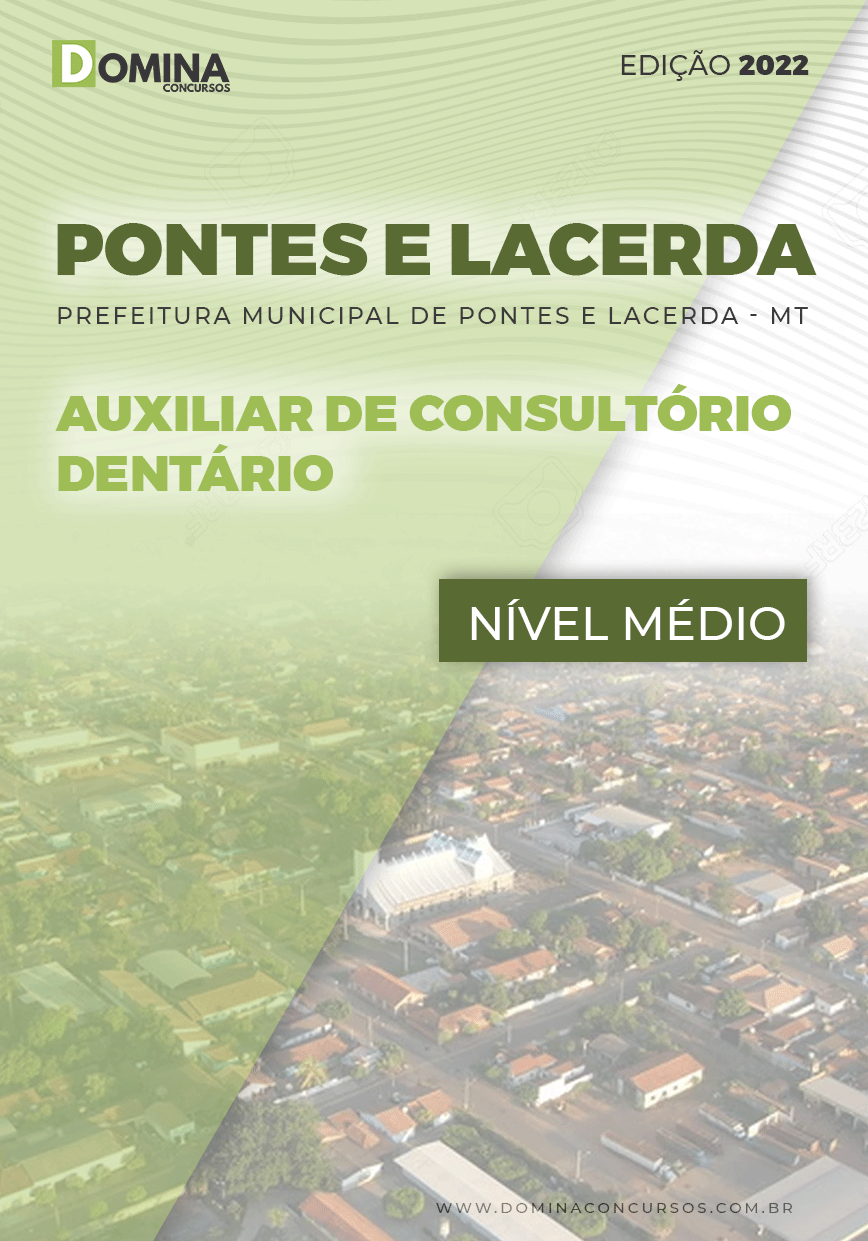 Apostila Pref Pontes Lacerda MT 2022 Auxiliar Consultório Dentário