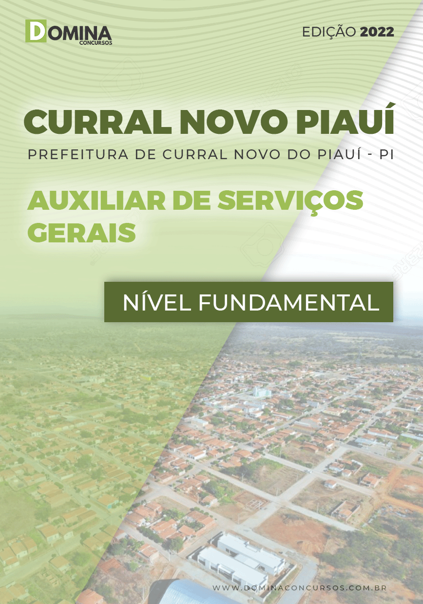 Apostila Pref Curral Novo Piauí PI 2022 Auxiliar de Serviços