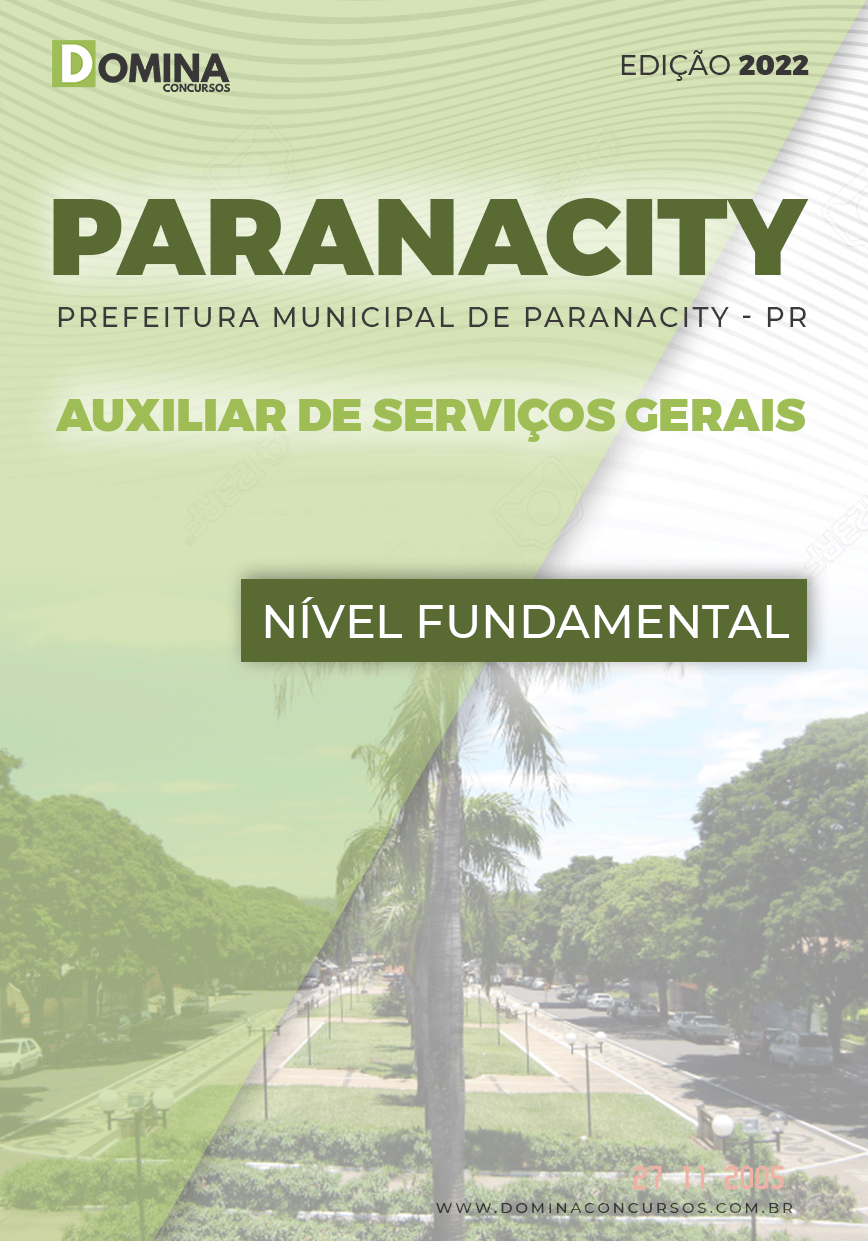 Apostila Pref Paranacity PR 2022 Auxiliar Serviços Gerais