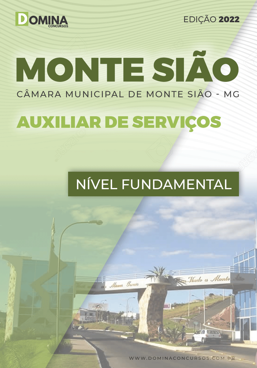 Apostila Câmara Monte Sião MG 2022 Auxiliar Serviços