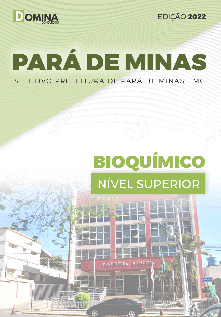 Apostila Concurso Pref Pará de Minas MG 2022 Bioquímico