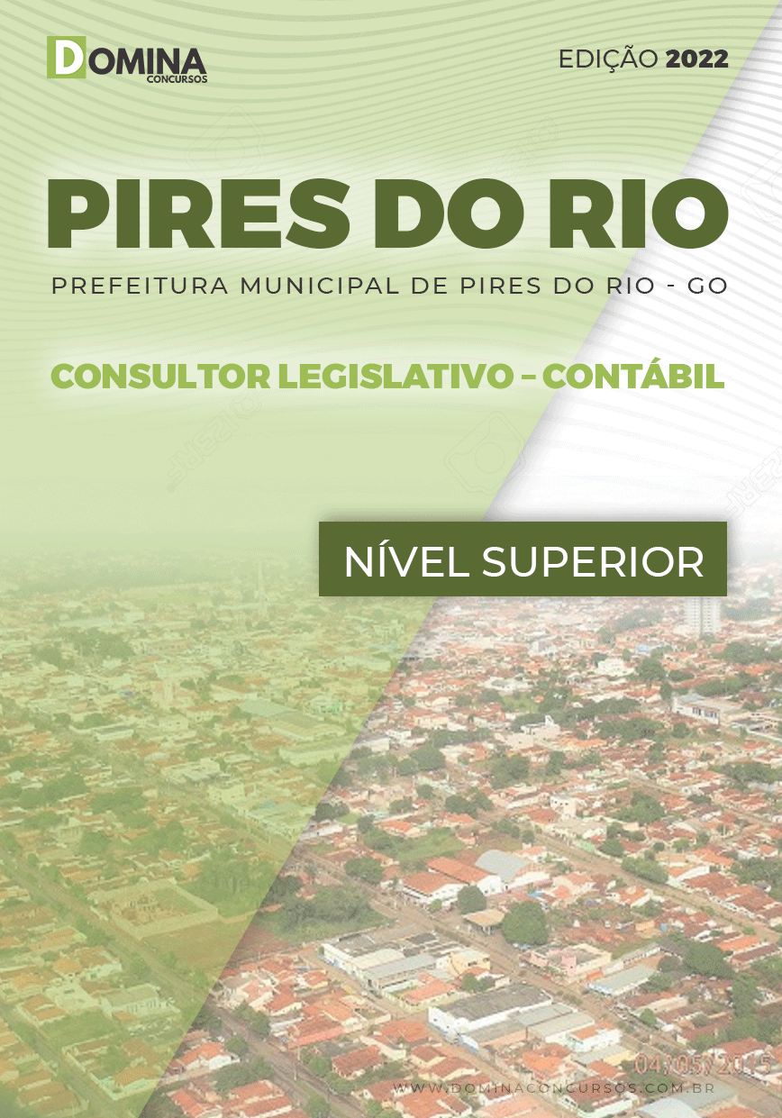 Apostila Câmara Pires Do Rio GO 2022 Consultor Legis. Contábil