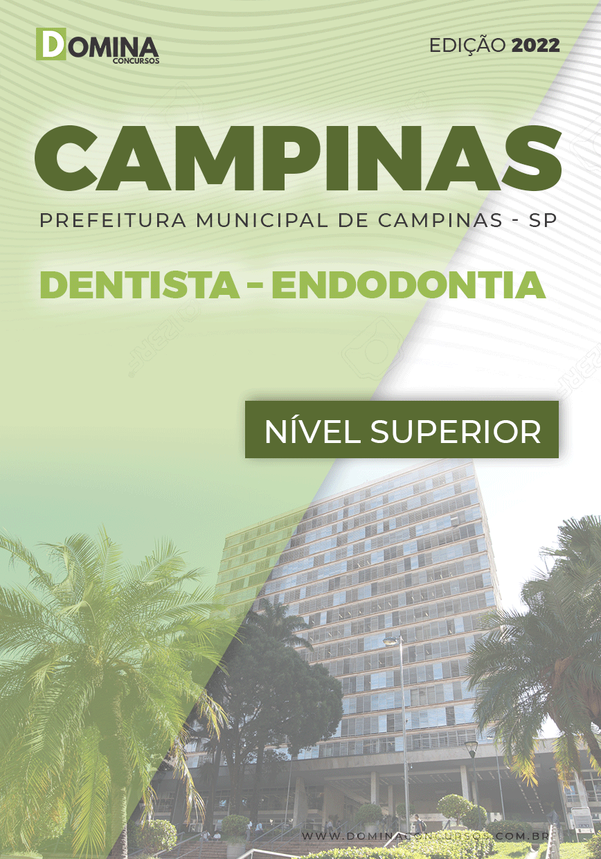 Apostila Digital Pref Campinas SP 2022 Dentista Endontonia