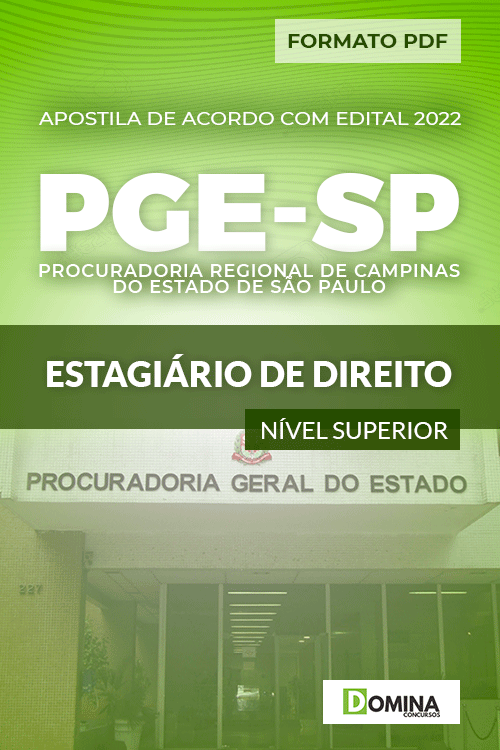 Apostila Seletivo PGE Campinas SP 2022 Estagiário Direito