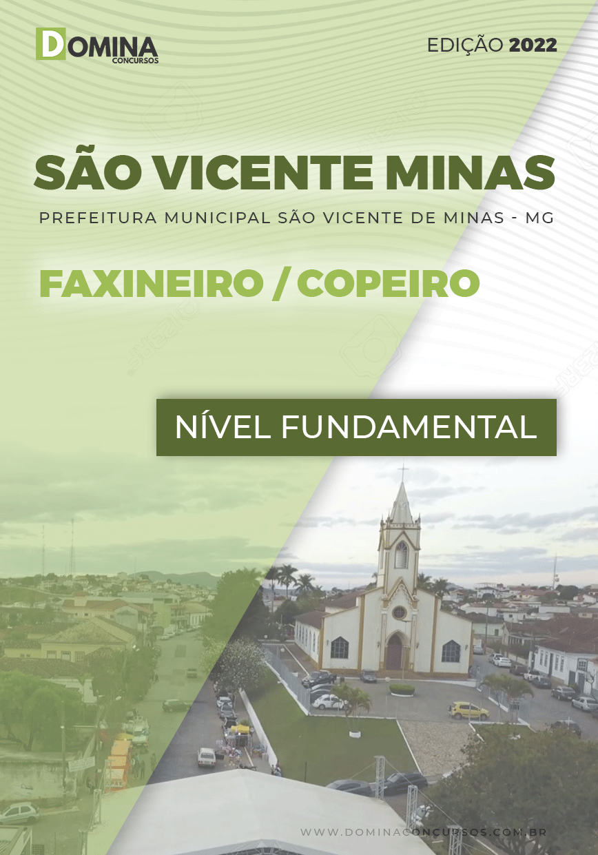 Apostila Pref São Vicente Minas MG 2022 Faxineiro Copeiro