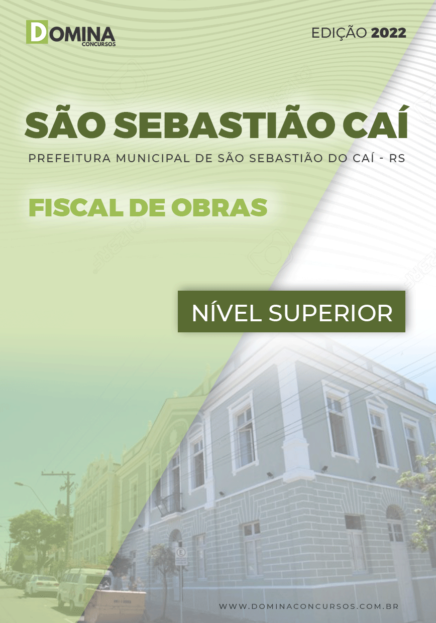 Apostila Pref São Sebastião Caí RS 2022 Fiscal de Obras
