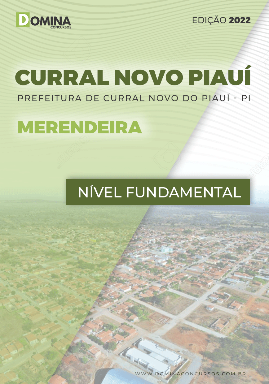 Apostila Digital Pref Curral Novo Piauí PI 2022 Merendeira
