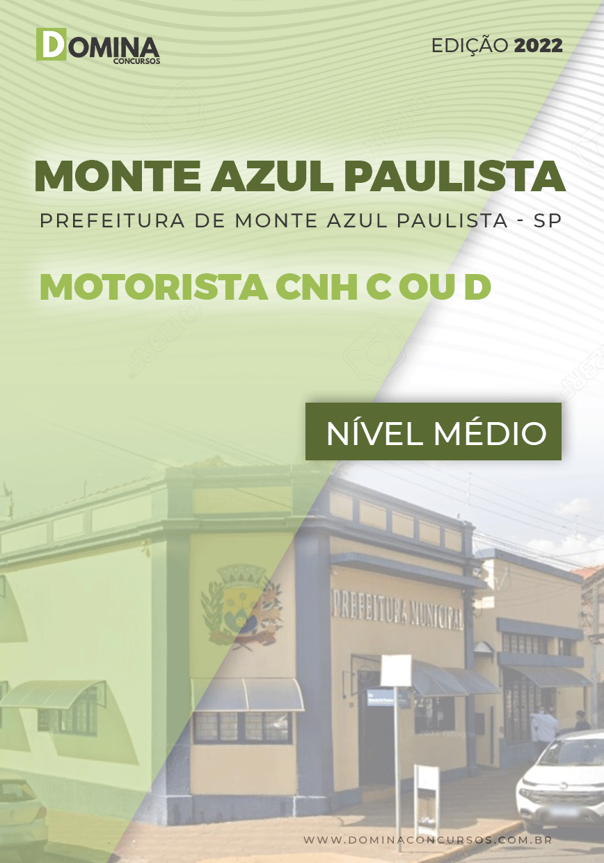 Apostila Pref Monte Azul Paulista SP 2022 Motorista CNH C