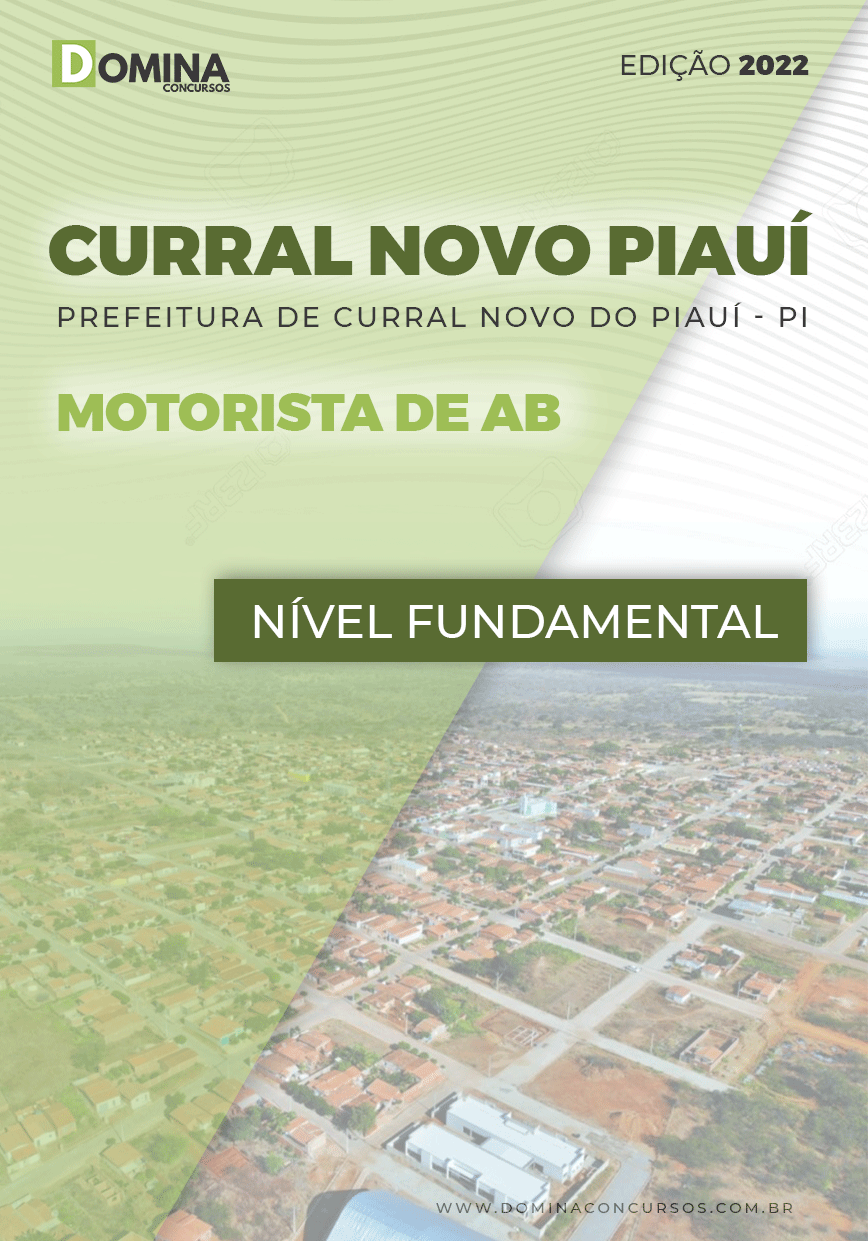Apostila Pref Curral Novo Piauí PI 2022 Motorista AB