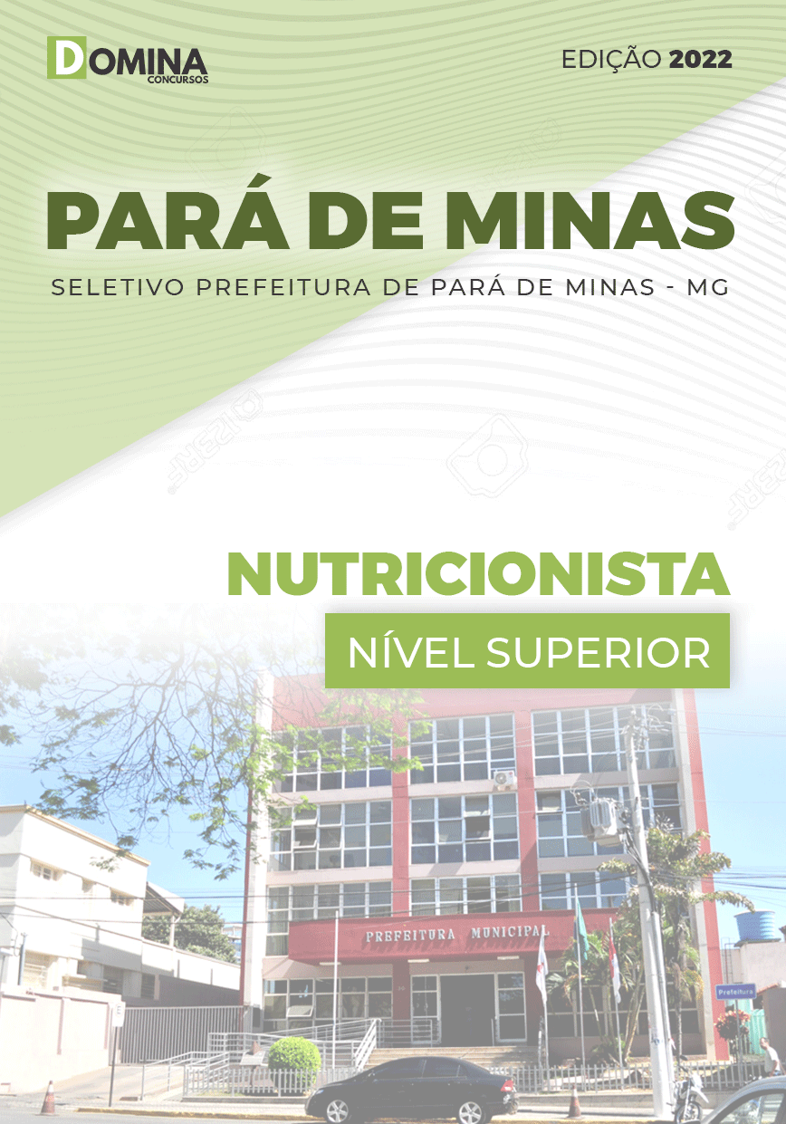 Apostila Digital Pref Pará de Minas MG 2022 Nutricionista