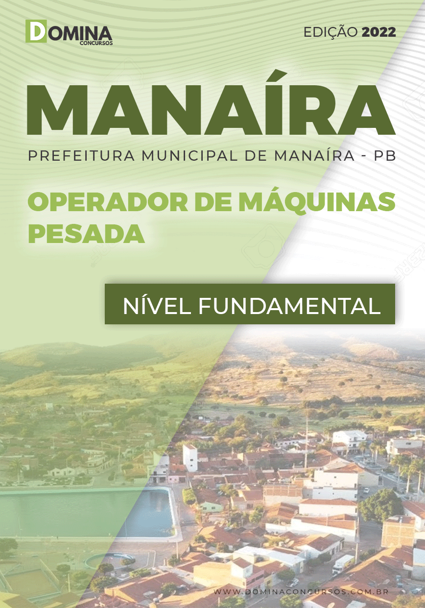 Apostila Pref Manaíra PB 2022 Operador Máquinas Pesadas