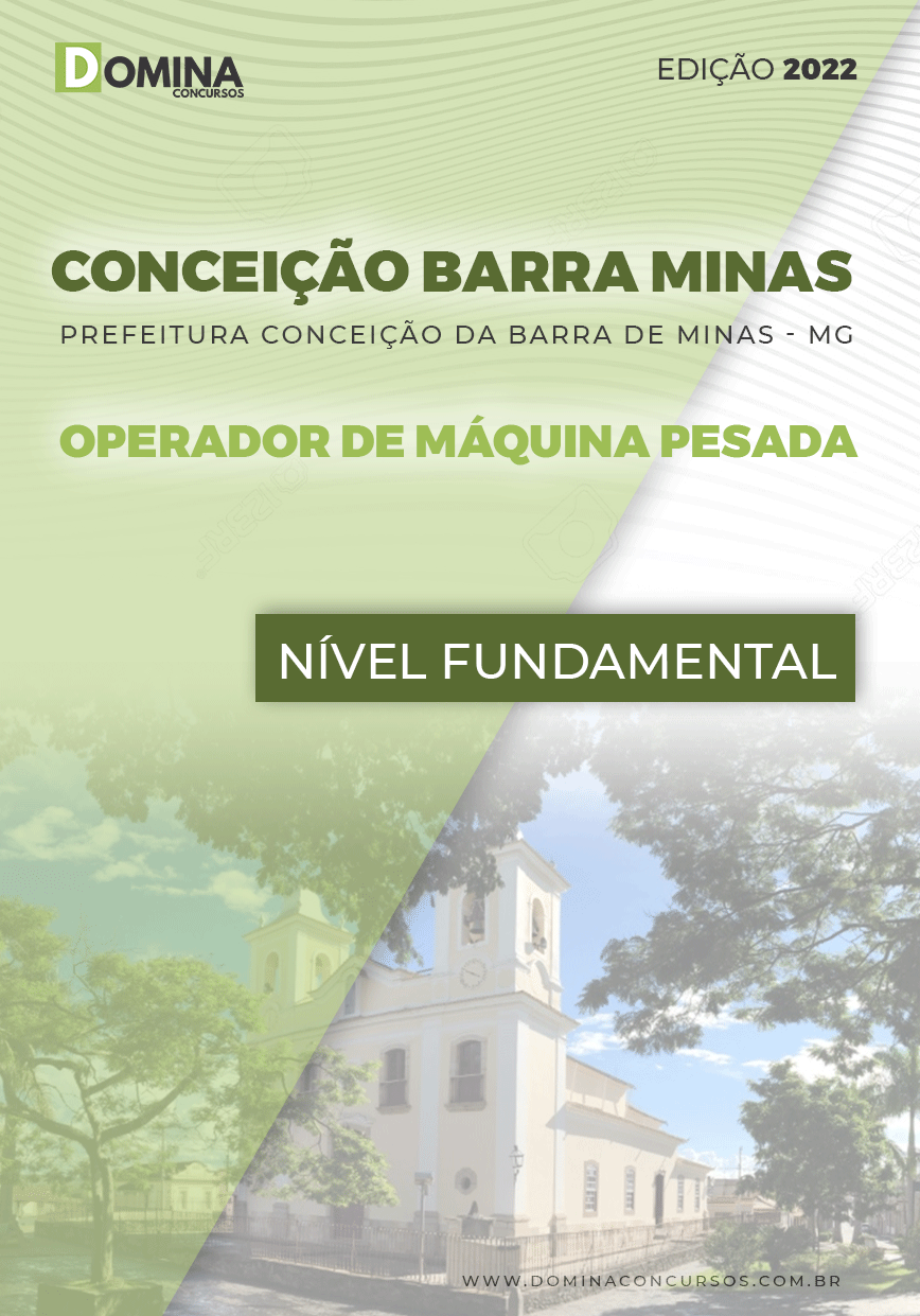 Apostila Pref Conceição Barras Minas MG 2022 Op. Máq. Pesada