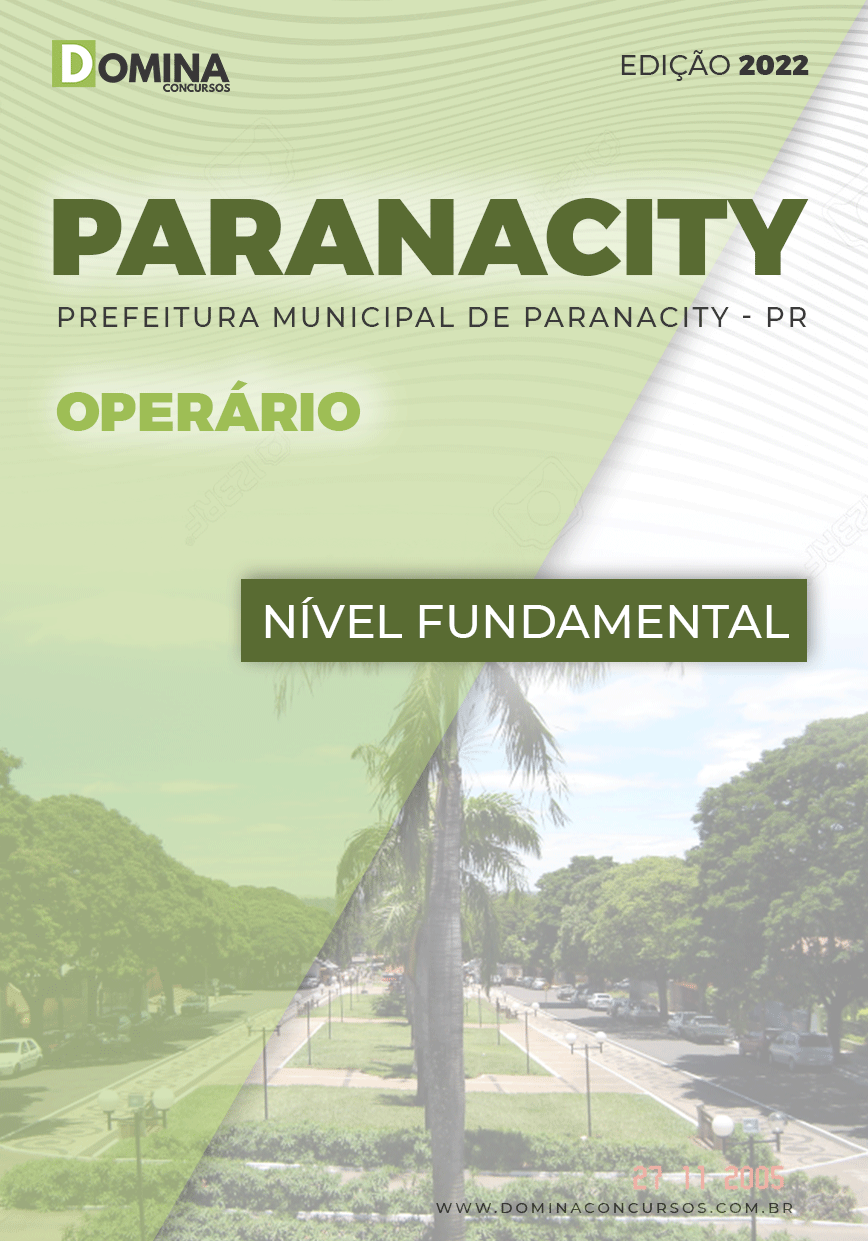 Apostila Concurso Pref Paranacity PR 2022 Operário