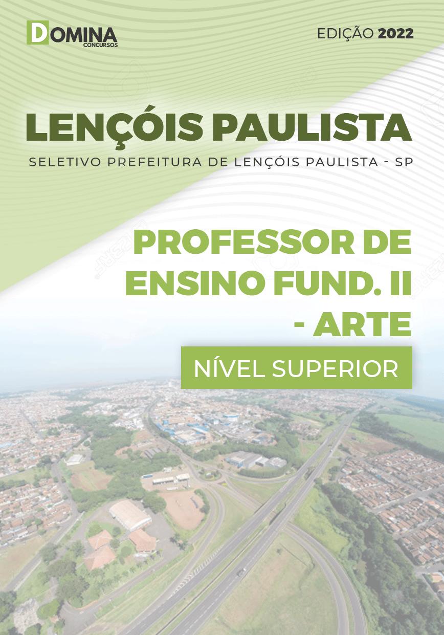 Apostila Pref Leçois Paulista SP 2022 Professor E.F II Arte