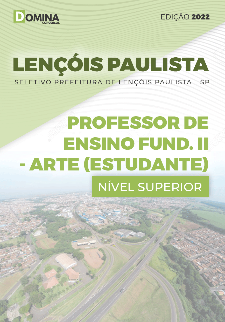 Apostila Pref Leçois Paulista SP 2022 PEF Artes Estudante