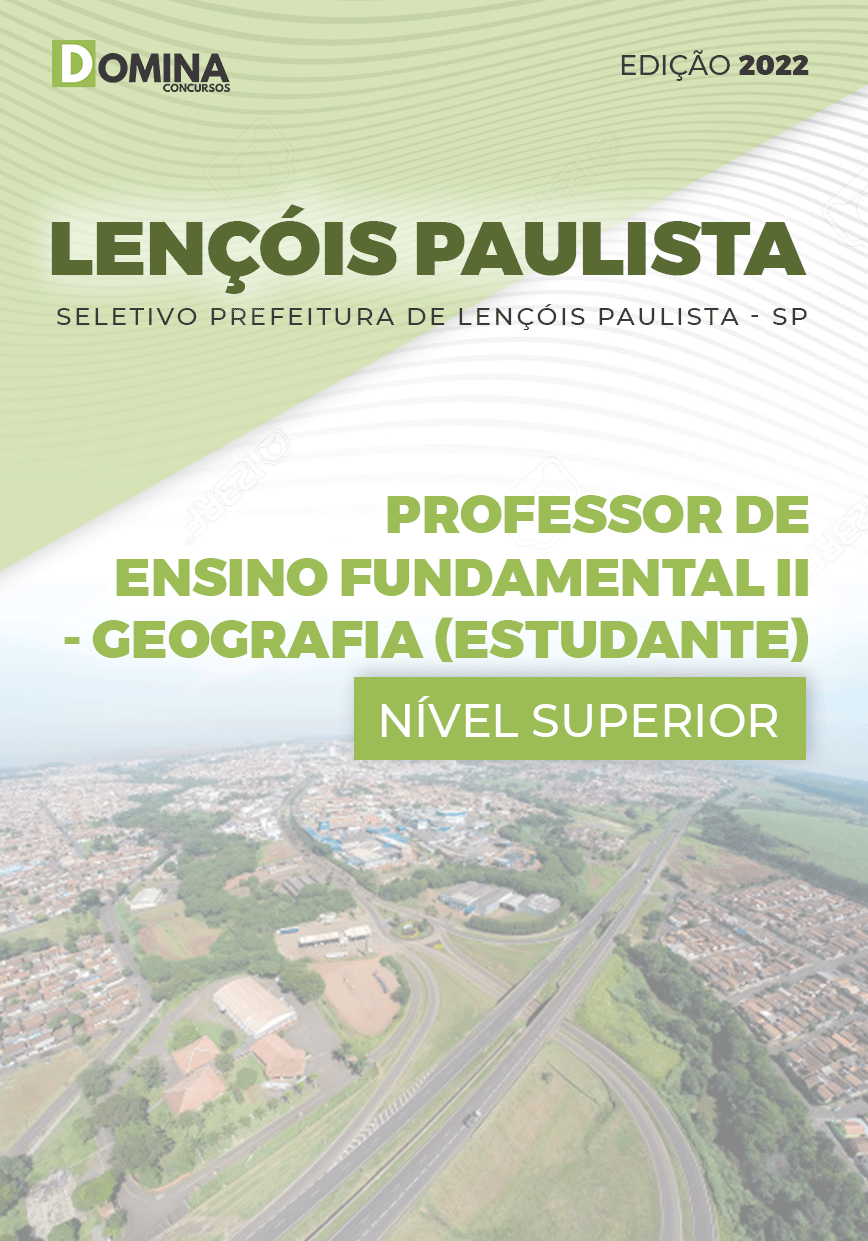 Apostila Pref Leçois Paulista SP 2022 PEF II Geografia Estudante