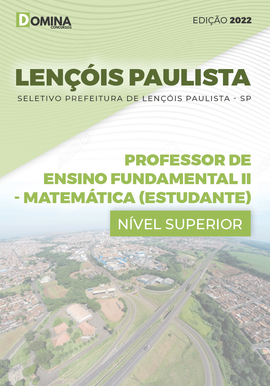 Apostila Pref Leçois Paulista SP 2022 PEF II Matemática Estudante