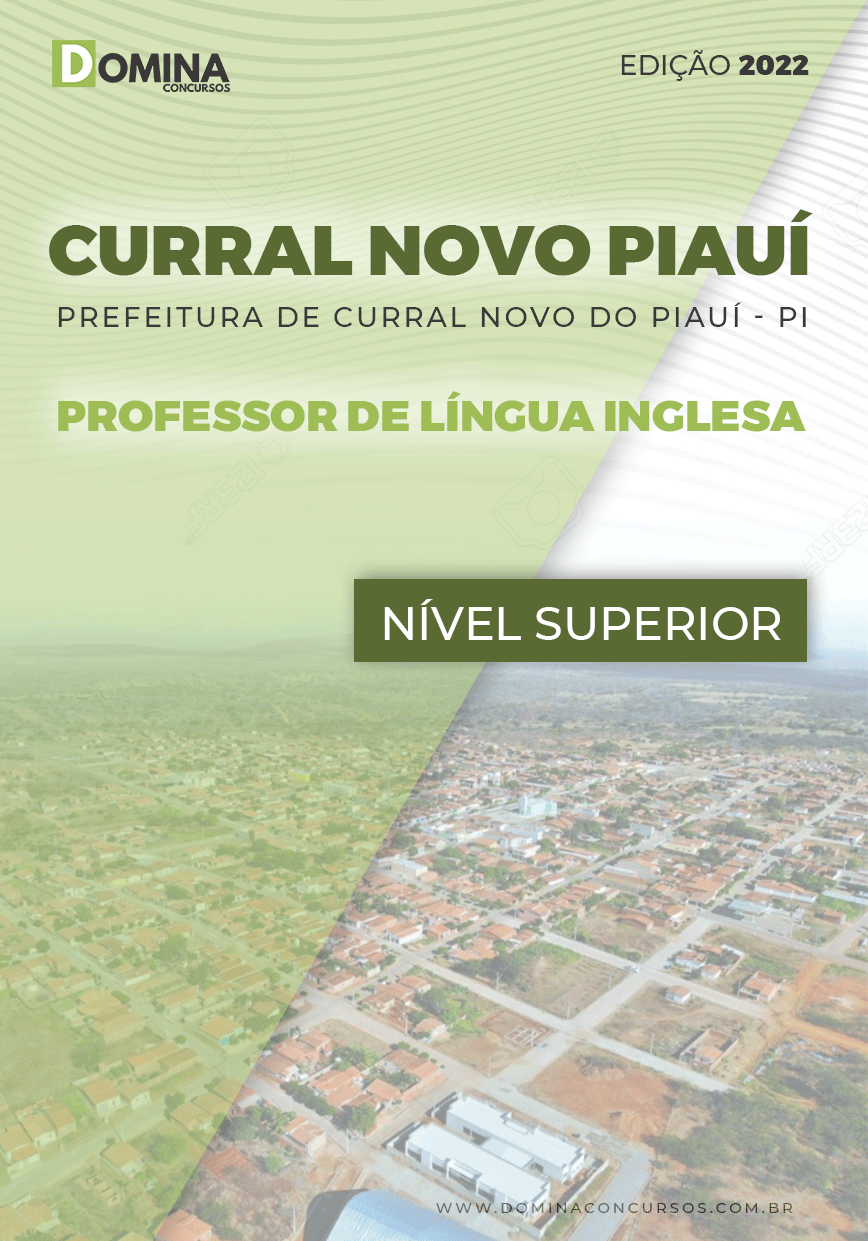 Apostila Pref Curral Novo Piauí PI 2022 Prof Língua Inglesa