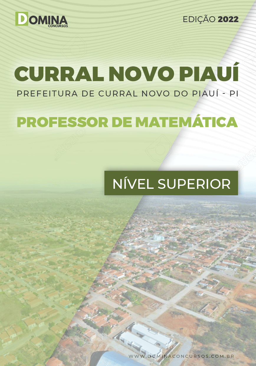 Apostila Pref Curral Novo Piauí PI 2022 Prof Matemática
