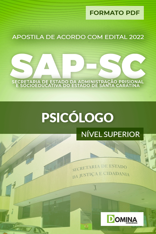 Apostila Digital Concurso Público SAP SC 2022 Psicólogo