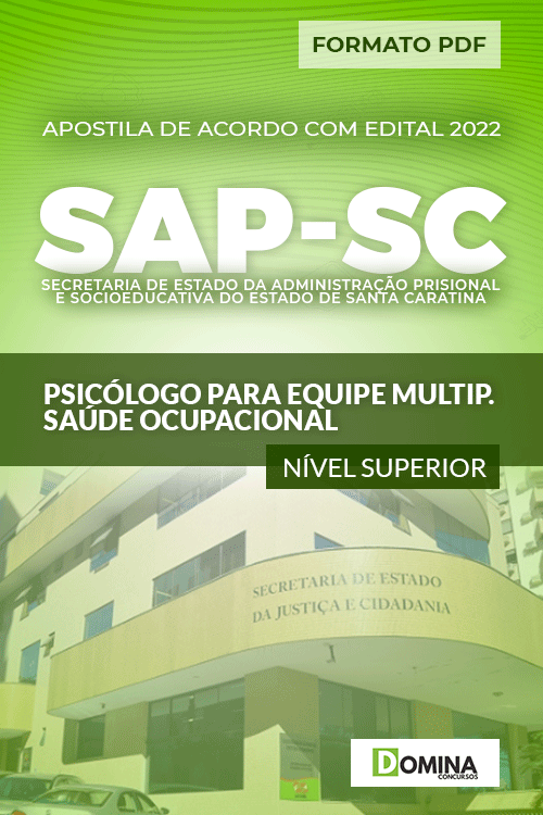 Apostila SAP SC 2022 Psicólogo E.M Saúde Ocupacional