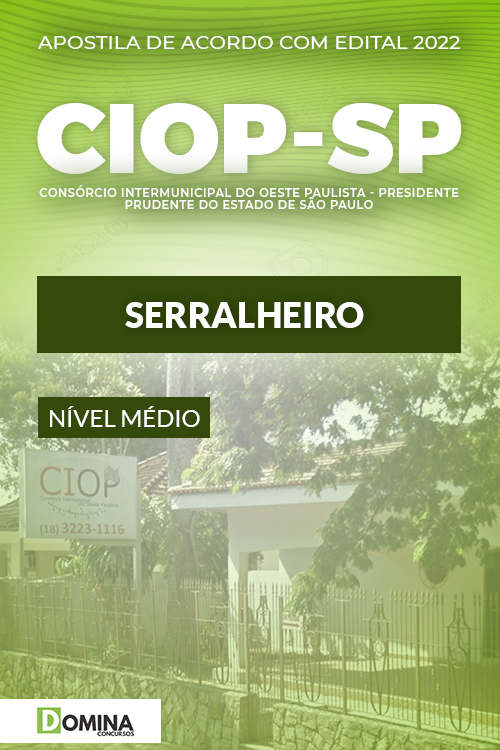 Apostila Digital Processo Seletivo CIOP SP 2022 Serralheiro