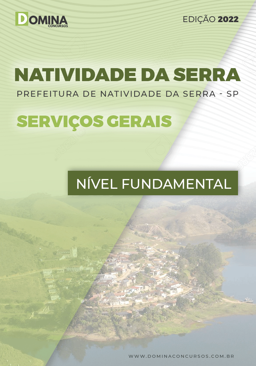Apostila Digital Pref Natividade Serra SP 2022 Serviços Gerais