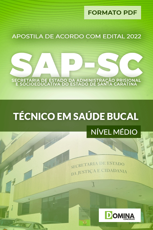Apostila Digital Concurso SAP SC 2022 Técnico Saúde Bucal