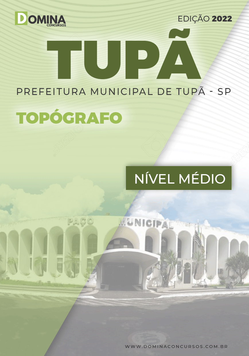 Apostila Digital Concurso Pref Tupã SP 2022 Topógrafo