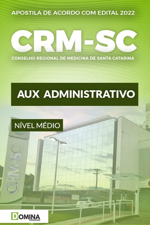 Apostila Concurso CRM SC 2022 Auxiliar Administrativo