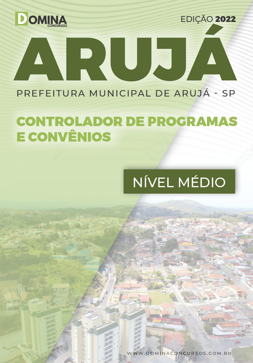 Apostila Pref Arujá SP 2022 Controlador Programas Convênios