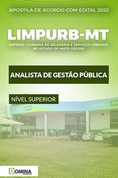 Apostila LIMPURB Cuiabá MT 2022 Analista de Gestão Pública