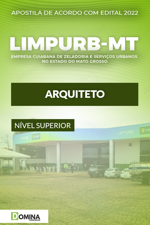 Apostila Concurso LIMPURB Cuiabá MT 2022 Arquiteto