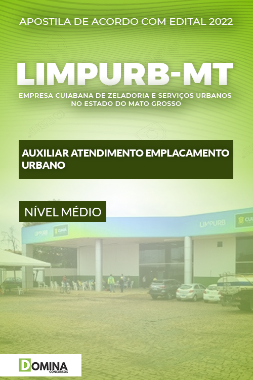 Apostila LIMPURB Cuiabá MT 2022 Auxiliar de Atendimento