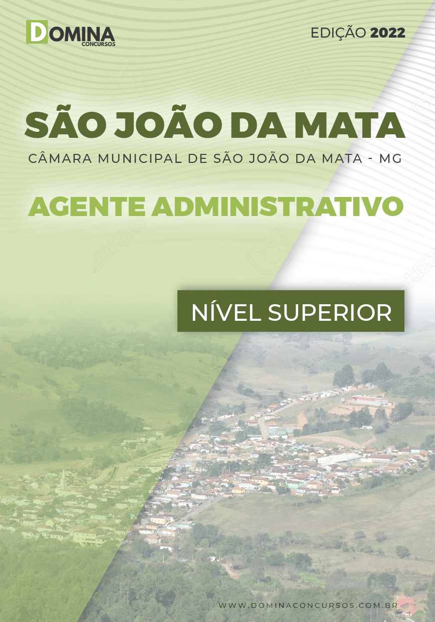 Apostila Câmara São João Mata MG 2022 Agente Administrativo