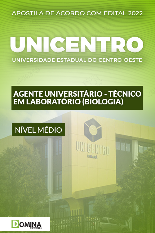Apostila UNICENTRO 2022 Agente Univ. Técnico Laboratório Biologia