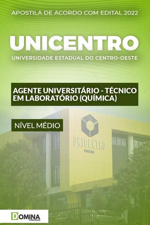 Apostila UNICENTRO 2022 Agente Univ. Téc. Laboratório Química