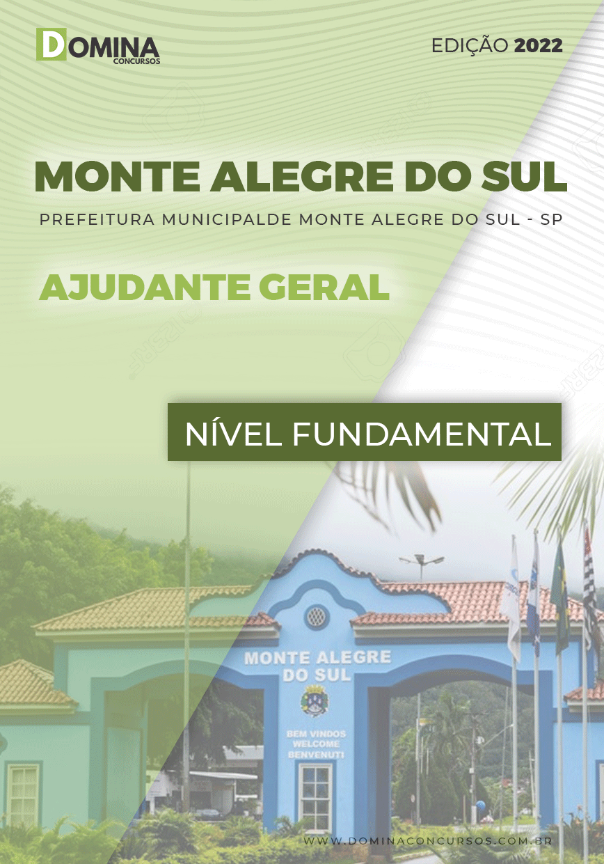 Apostila Pref Monte Alegre Sul SP 2022 Ajundante Geral