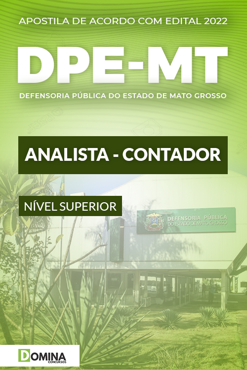 Apostila Digital Concurso DPE MT 2022 Analista Contador