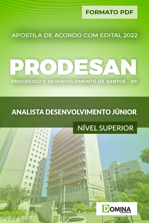 Apostila PRODESAN SP 2022 Analista de Desenvolvimento Junior