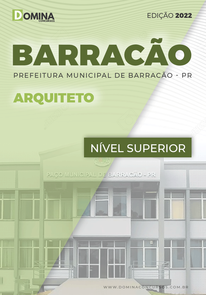 Apostila Digital Concurso Pref Barracão PR 2022 Arquiteto