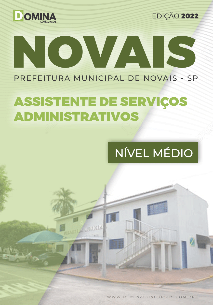 Apostila Pref Novais SP 2022 Assistente Serviços Administrativos